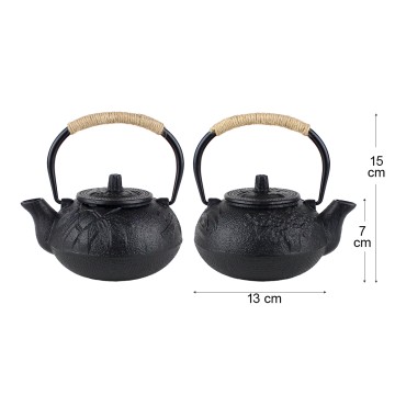 Teiera in Ghisa Nera Tonda...