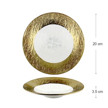 Piatto In Ceramica Bianco...