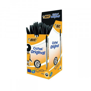 PENNA CRISTAL NERO 50PZ/CF
