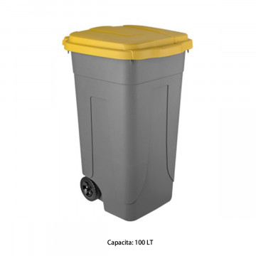 BIDONE CARRELLATO LT100