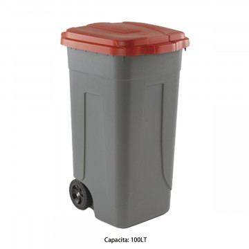 BIDONE CARRELLATO LT100
