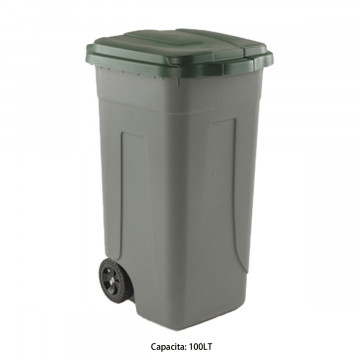BIDONE CARRELLATO LT100