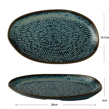 Vassoio Ovale in Ceramica...